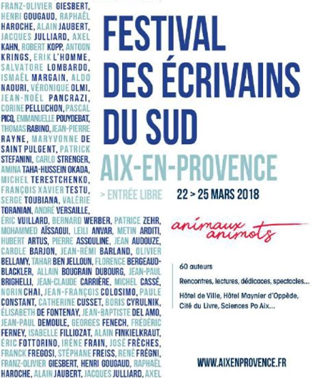 Festival Écrivains du Sud édition 2018